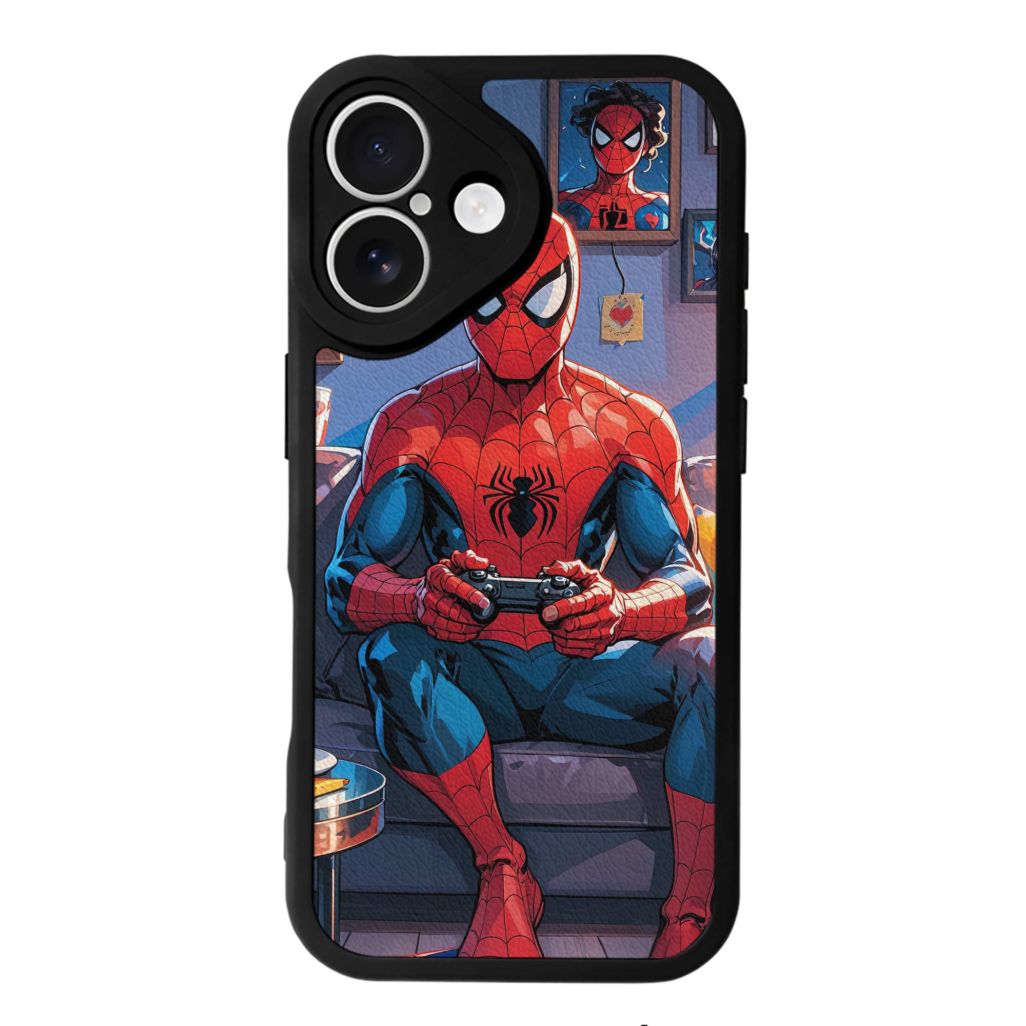 （画像用） Spider Man スパイダーマン 【iPhone 16シリーズ対応】シリコンスマホケース（レザー調） 材質：シリコン